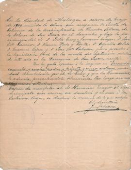 Acta de la Junta de Gobierno de 14 de mayo de 1909.