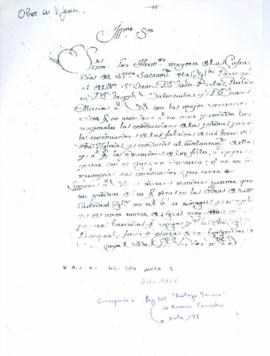 Petición de piedra al Cabildo Catedralicio. Archivo Catedral de Málaga. Legajo 704. Pieza 2.
