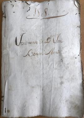 Testamento de José Benítez Méndez. Archivo Histórico Provincial. Legajo 3.693. Folios 51 a 110 v....