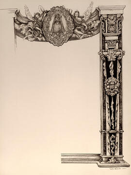 Diseño orla con la placa de mayordomía.