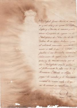 Admisión de Rafael García Puerta y de su esposa Josefa Zafra y Muñóz