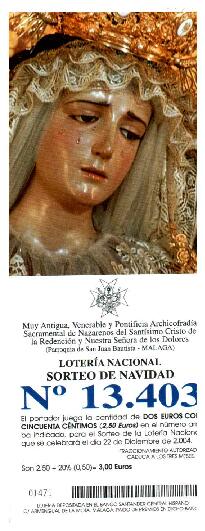 Participación de Sorteo de Navidad 2004