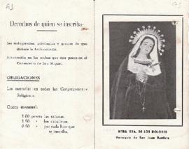 Convocatoria pequeña del Septenario de 1963 y Boletín de Inscripción