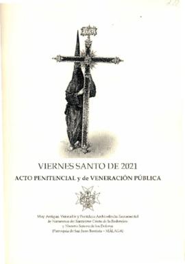 Acto Penitencial y de Veneración Pública, Viernes Santo 2021