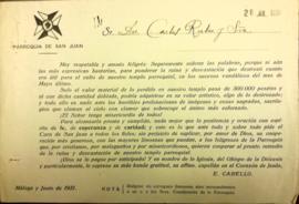 Carta del Párroco de San Juan.