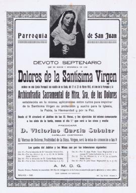 Convocatoria del Septenario de 1945.