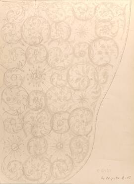Boceto del manto de Nuestra Señora de los Dolores