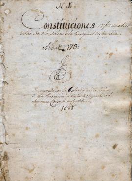 Constituciones reformadas de Ntra. Sra. de los Dolores de la Parroquial de San Juan. Año de 1790....