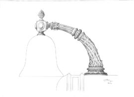 Boceto arco de campana del trono.