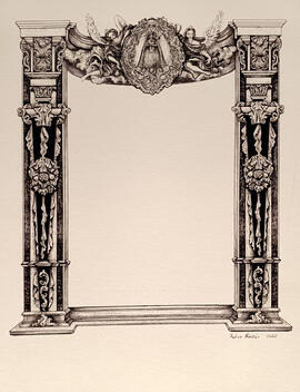 Diseño orla completo, con la placa de mayordomía.