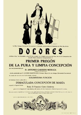 Cartel I Pregón de la Pura y Limpia Concepción