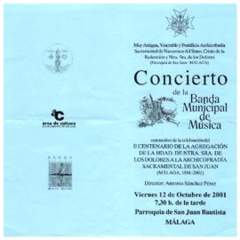 Concierto de la Banda Municipal con motivo de la II Centenario de la Agregación