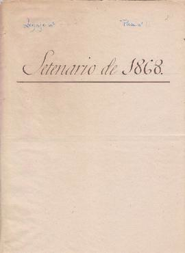 Lista de suscriptores y gastos del Septenario de 1868.