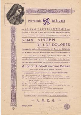 Convocatoria del Septenario de 1929