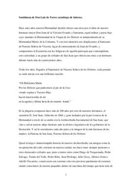 Semblanza de D. Luis de Torres, arzobispo de Salerno