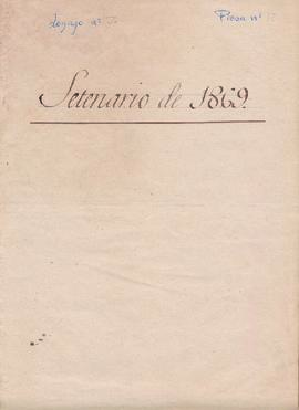 Lista de suscriptores del Septenario de 1869.