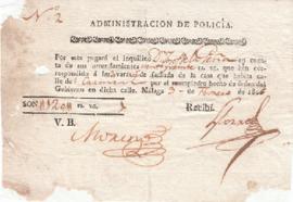 Orden de pago para José de la Peña.