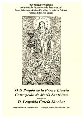 Programa del XVII Pregón de la Pura y Limpia Concepción